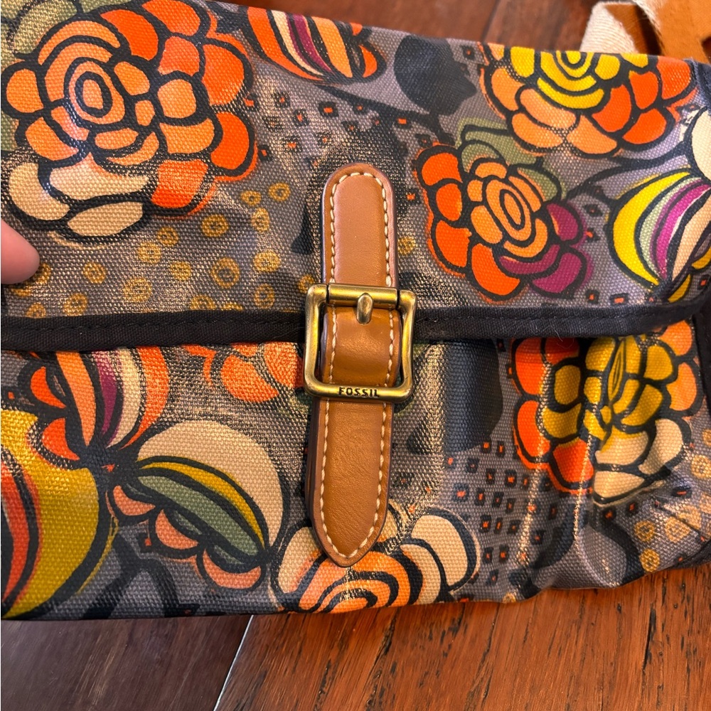 Fossil Multicolor Floral Crossbody Bag